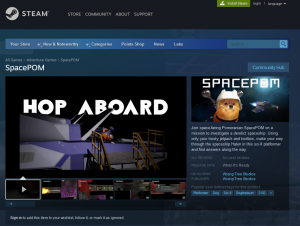 SpacePOM Video Game on STEAM. WrongTree